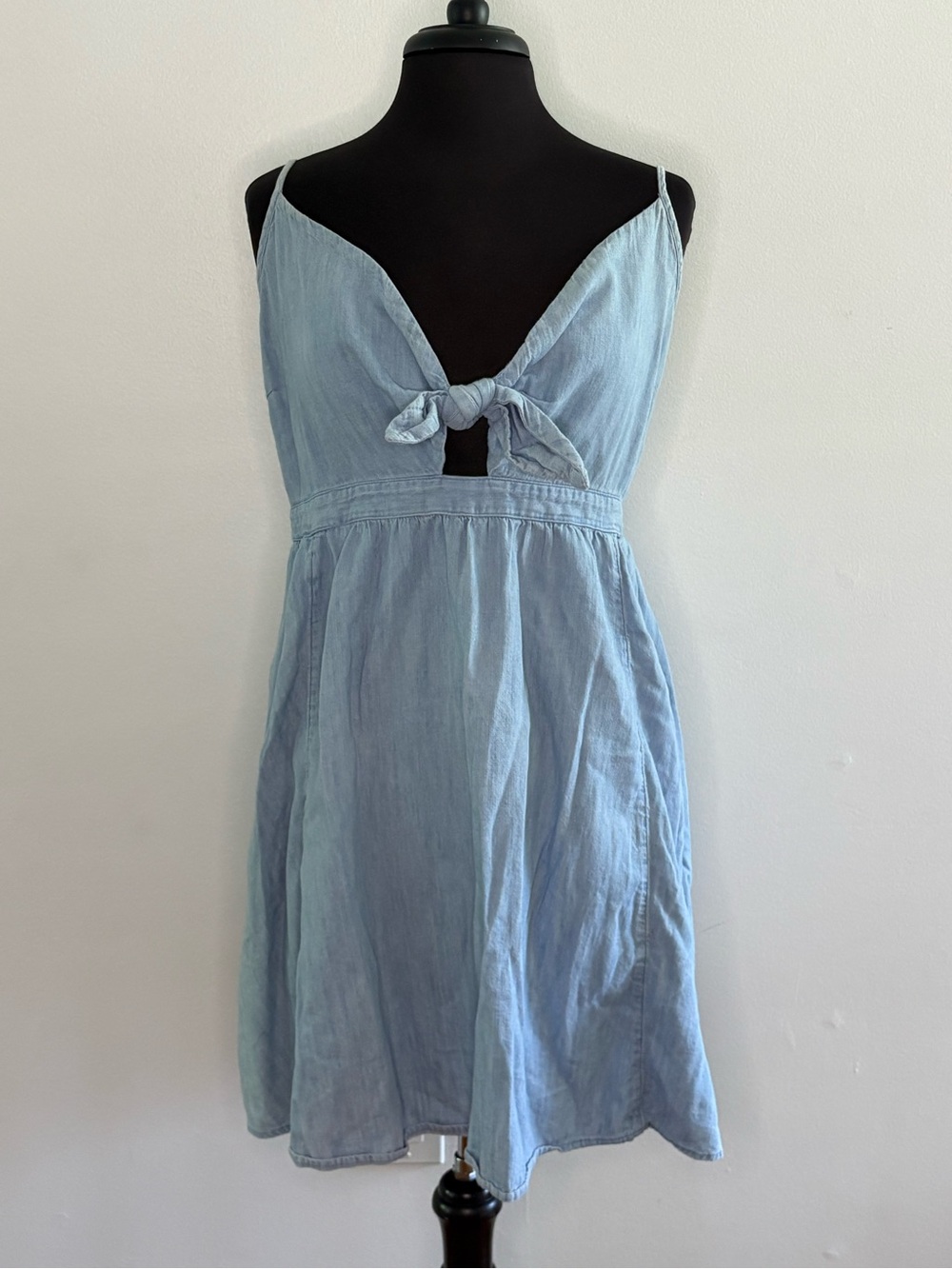 Old Navy Light Blue Tie-Front Mini Dress XXL